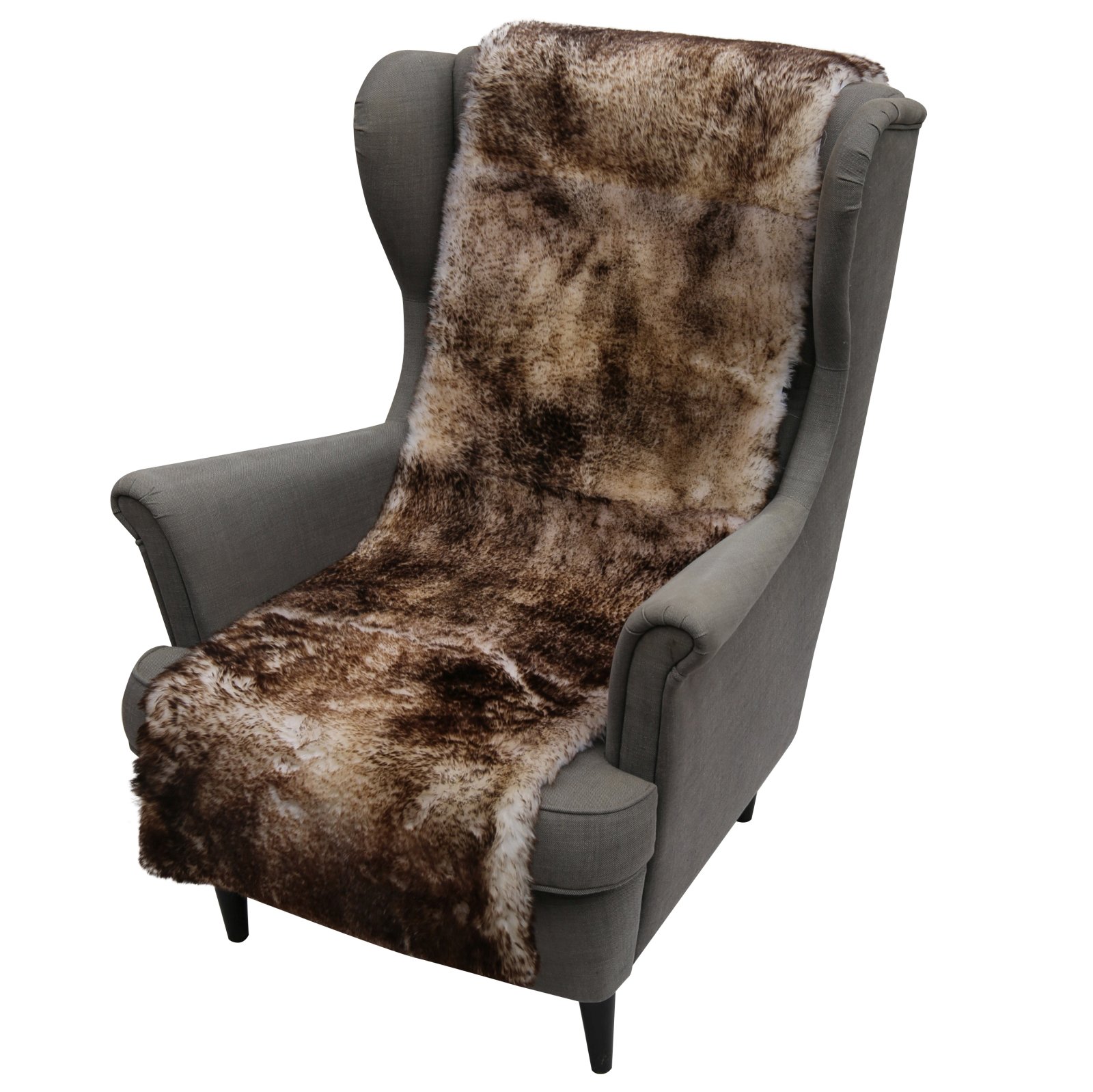 Narzuta na fotel ze skóry owczej krótki włos 160 x 50 cm Podpalana