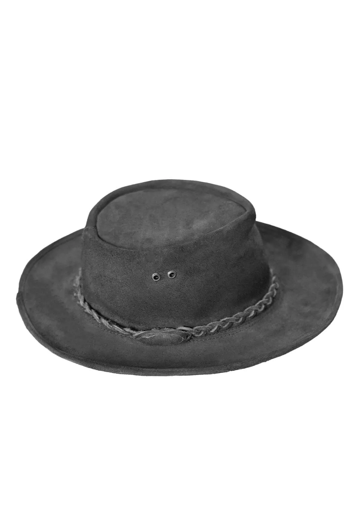 Czarny kapelusz kowbojski ze skóry bydlęcej