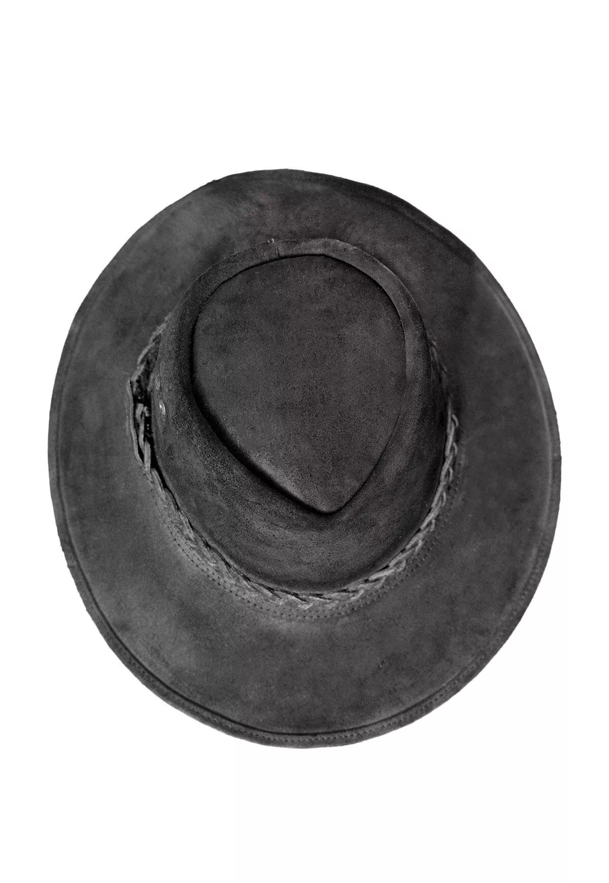 Czarny kapelusz kowbojski ze skóry bydlęcej
